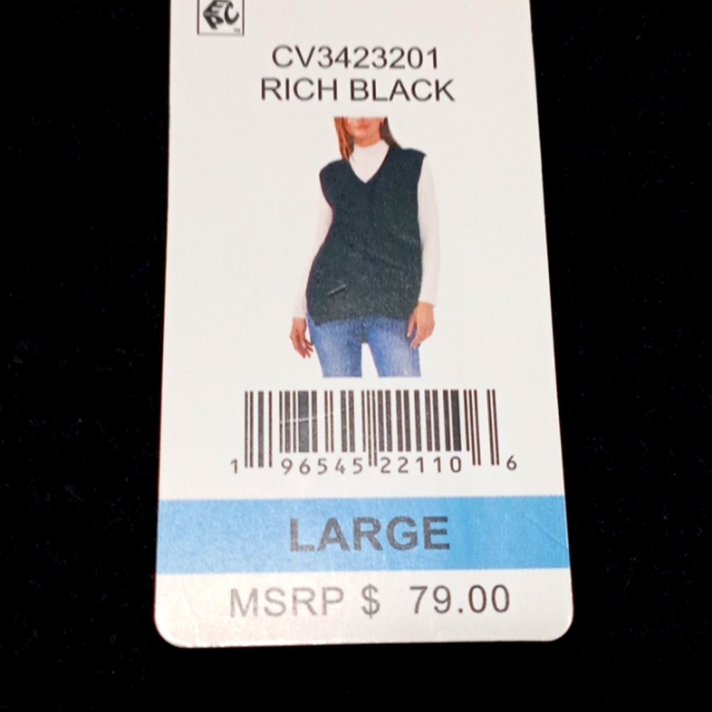 Vince Camuto black sweater vest